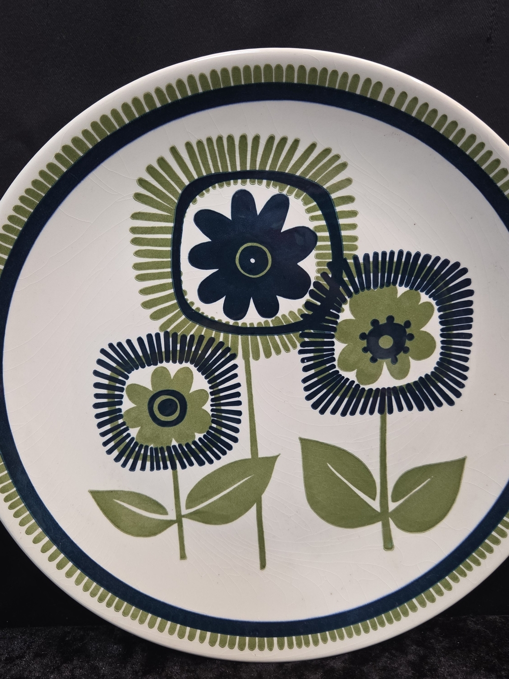 Vintage MidCentury Royal China Cavelier Triple Treat 11 1/2" Platter Chop Plate